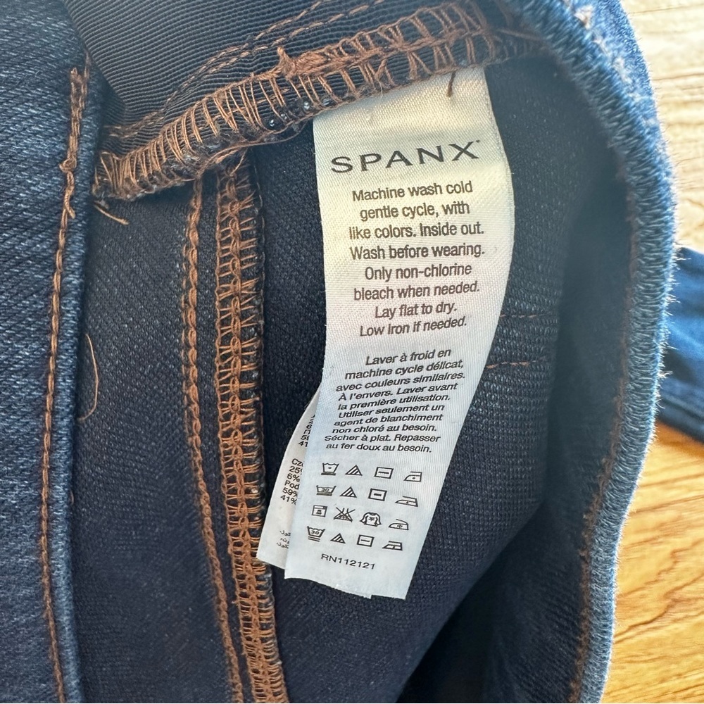 Spanx Womens Spandex Denim Jeans Soft Comfy Leggings Skinny No Buttons/Pockets M - Picture 7 of 8
